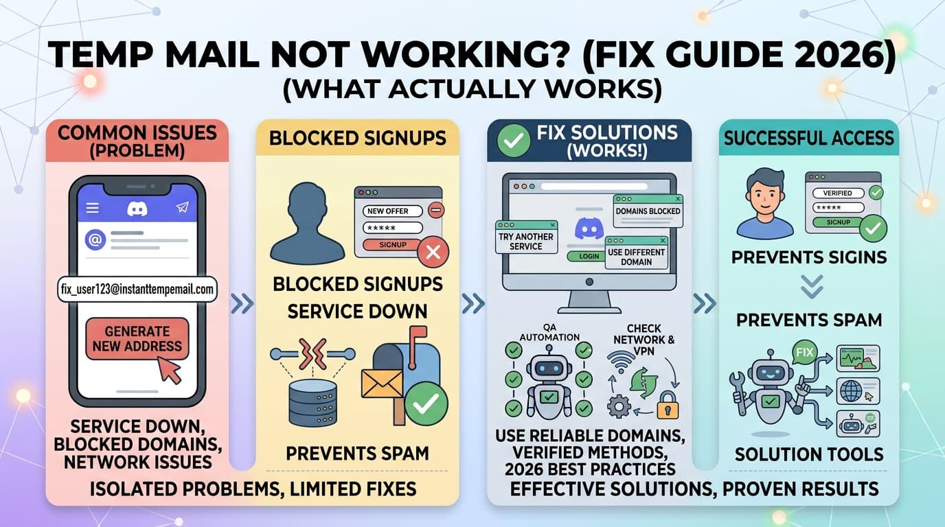 Temp Mail Not Working? (Fix Guide 2026 What Actually Works)