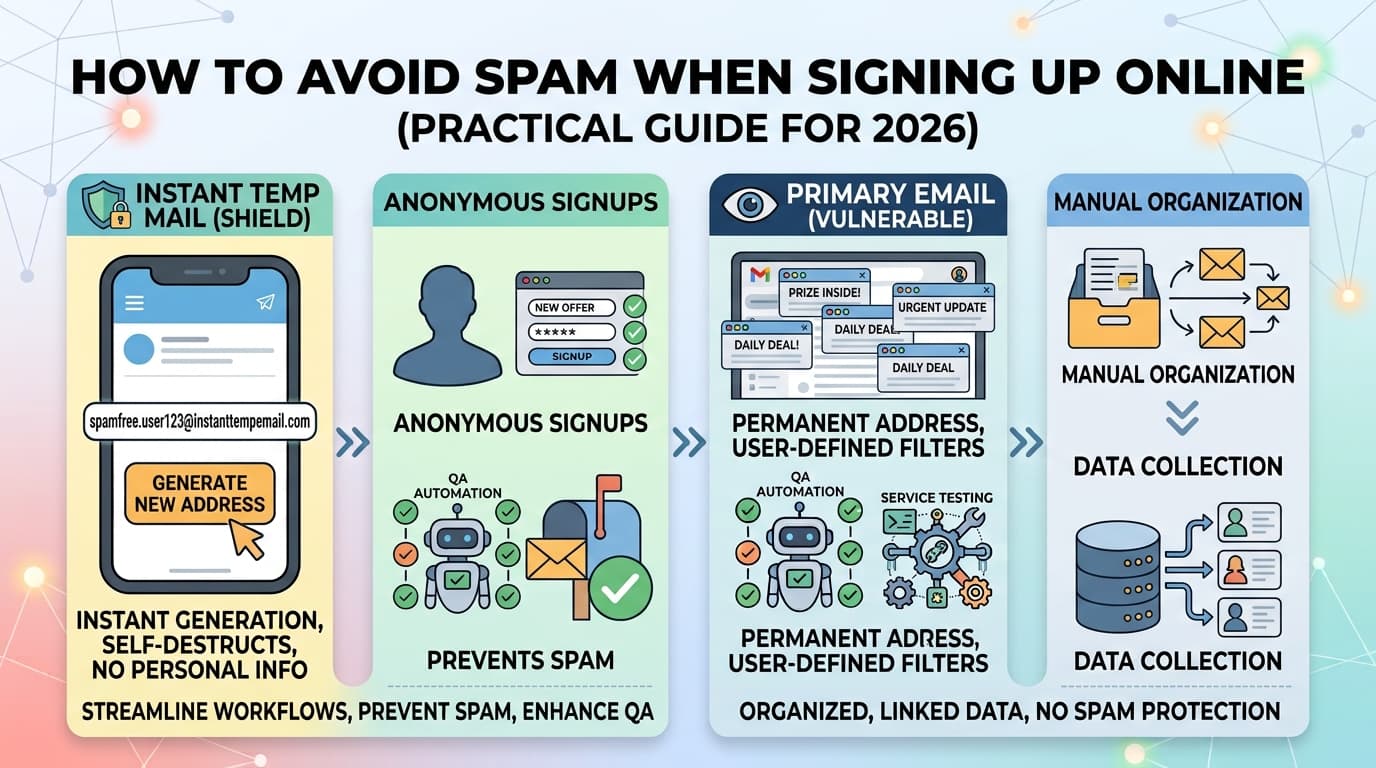Comment éviter le spam lors des inscriptions en ligne (Guide pratique 2026)